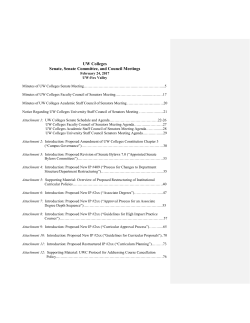 Approved Minutes - University of Wisconsin Colleges