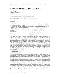 Global and Regional Security Alliances