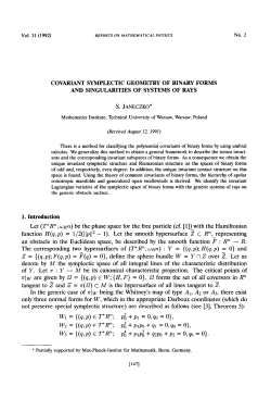 Let (T*R&rdquo;, won) be the phase space for the free particle (cf