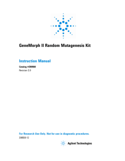 GeneMorph II Random Mutagenesis Kit