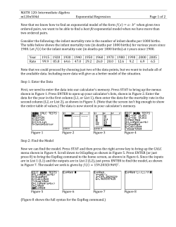 MATH 120: Intermediate Algebra m120n504d Exponential