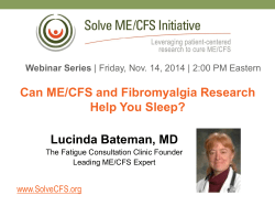 Can ME/CFS and Fibromyalgia Research Help You Sleep? Lucinda