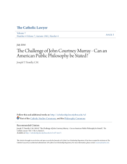 Can an American Public Philosophy be Stated?