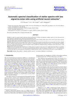 Automatic spectral classification of stellar spectra with low signal