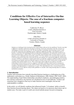The literature on learning fractions is resounding in its claims that