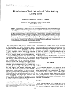 Distribution of Period-Analyzed Delta Activity During Sleep