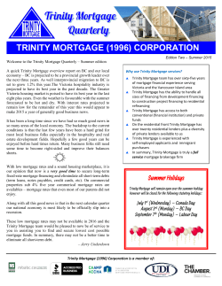 Summer 2015 - Trinity Mortgage