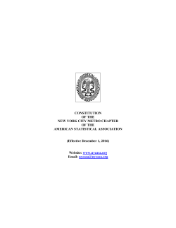 NYC ASA Chapter Constitution