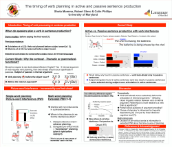 The timing of verb planning in active and passive sentence production