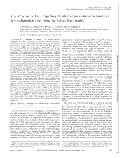 V˙O2, V˙CO2, and RQ in a respiratory chamber