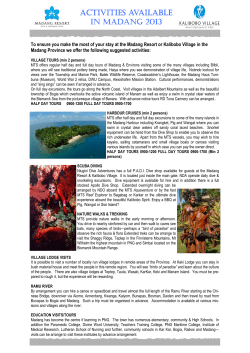 daily activities - Kalibobo Village