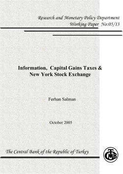 Research and Monetary Policy Department Working Paper