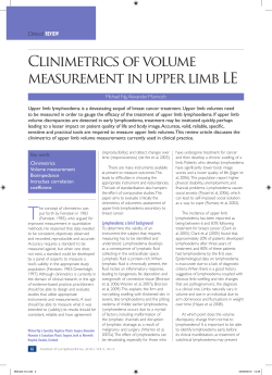 Clinimetrics of volume measurement in upper limb LE