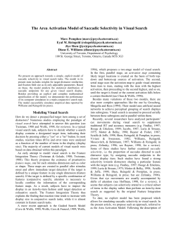 The Area Activation Model of Saccadic Selectivity in