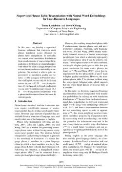 Supervised Phrase Table Triangulation with Neural
