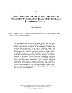 People Power in the Holy Land: How Popular Nonviolent Struggle