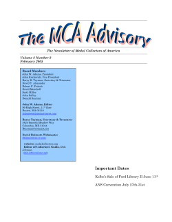 The MCA Advisory February 2005