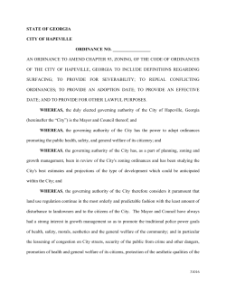 Surfacing Definitions Ordinance