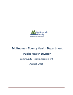 Multnomah County Community Health Assessment