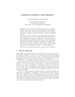 Inquisitive Semantics and Pragmatics
