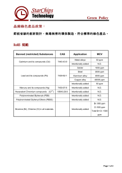 綠色品質政策Green policy - StarChips Technology Inc.