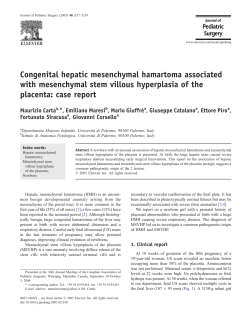 Congenital hepatic mesenchymal hamartoma