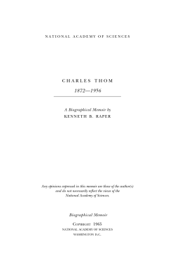 charles thom - National Academy of Sciences