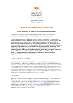 In Jesus Christ the new humanism