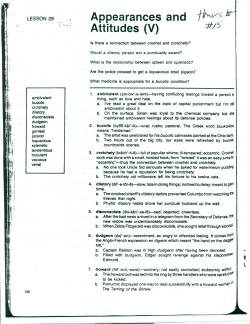 Appearances. and Attitudes (V)