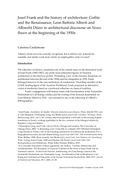 Josef Frank and the history of architecture: Gothic and the