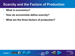 Scarcity and the Factors of Production