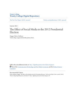 The Effect of Social Media in the 2012 Presidential Election