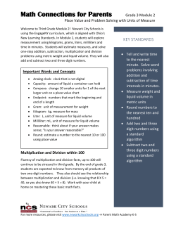 Module 2 Letter - Newark City Schools