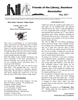 Fold Newsletter - Dearborn Public Library