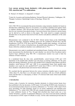 Low energy proton beam dosimetry with plane-parallel
