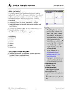 Radical Transformations - TI Education