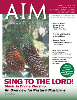SING TO THE LORD!