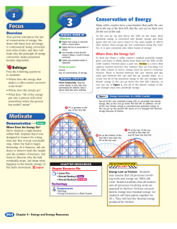 Conservation of Energy