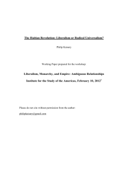 Haiti Liberalism paper - SAS