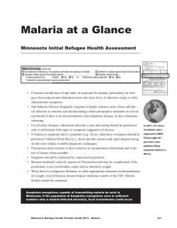 Malaria - Minnesota Department of Health
