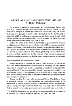 GREEK ART AND ARCHITECTURE 1945