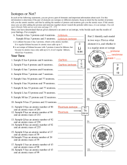 Isotopes or Not?