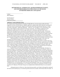 heterosexual androgyny, queer - Journal of Student Scholarhip