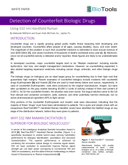 Detection of Counterfeit Biologic Drugs