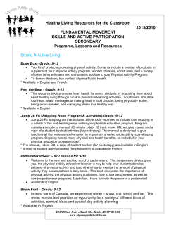 healthy living resources for the classroom