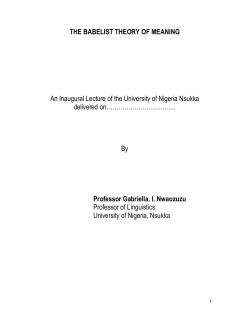 the babelist theory of meaning