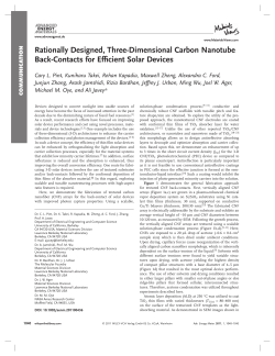 Rationally designed, three-dimensional carbon nanotube back