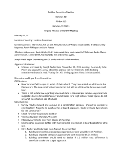 Approved Minutes from Feb 27 meeting