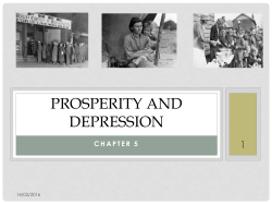 Prosperity and Depression