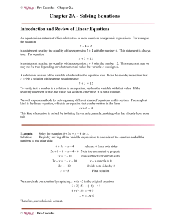 Chapter 2 - Math TAMU